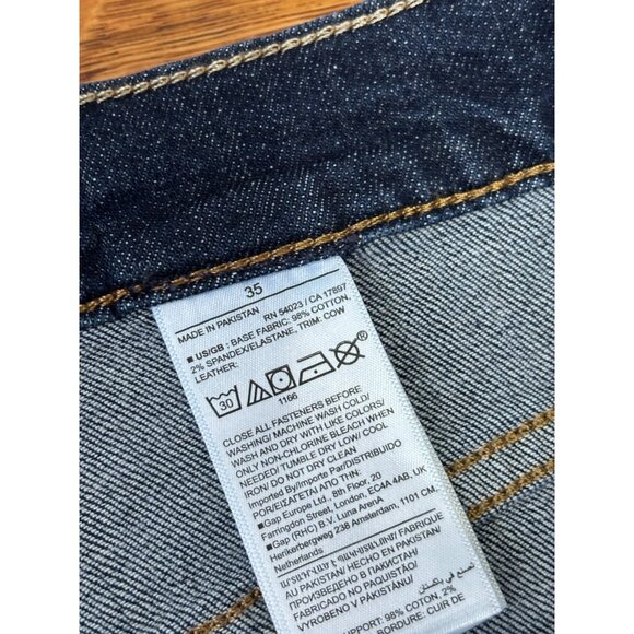 Banana Republic Womens The Flare Jeans Sz 35 40x31 Blue Dark Wash Stretch Denim - Picture 4 of 6